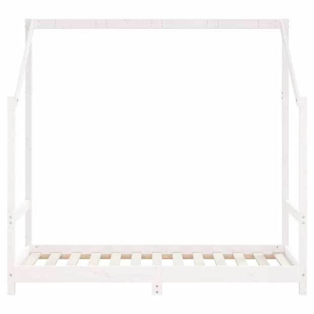 vidaXL Kinderbedframe 2x(80x160) cm massief grenenhout wit