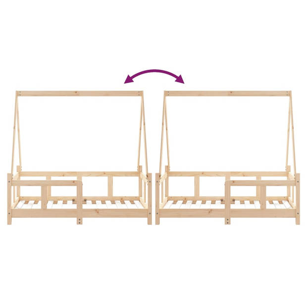 vidaXL Kinderbedframe 70x140 cm massief grenenhout