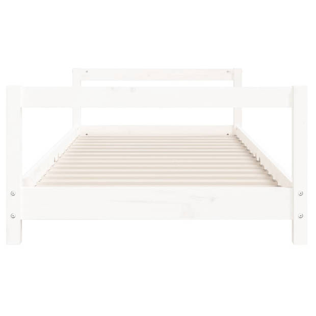 vidaXL Kinderbedframe 80x200 cm massief grenenhout wit