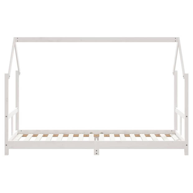 vidaXL Kinderbedframe 80x200 cm massief grenenhout wit