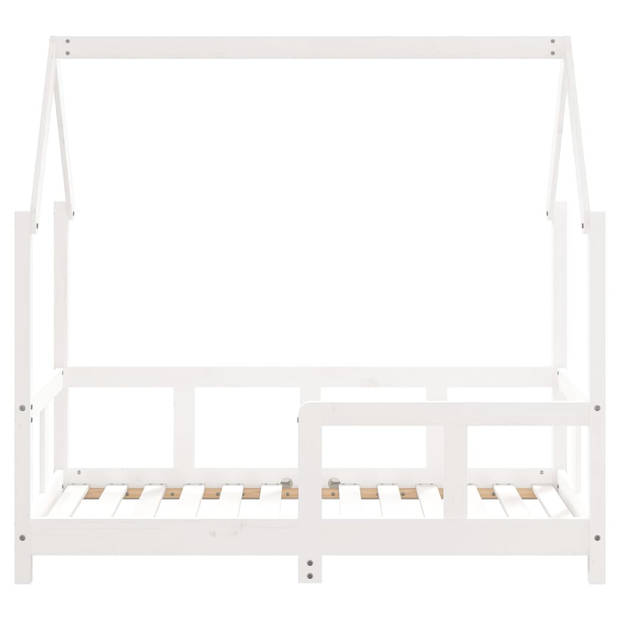 vidaXL Kinderbedframe 70x140 cm massief grenenhout wit