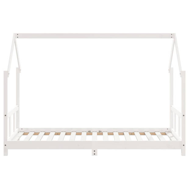 vidaXL Kinderbedframe 90x190 cm massief grenenhout wit