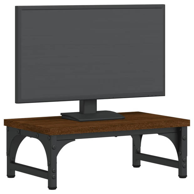 vidaXL Monitorstandaard 37x23x14 cm bewerkt hout bruin eikenkleur