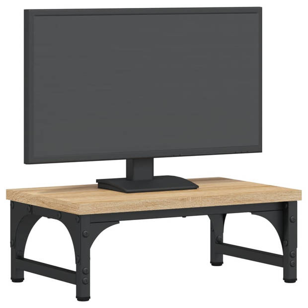 vidaXL Monitorstandaard 37x23x14 cm bewerkt hout sonoma eikenkleurig