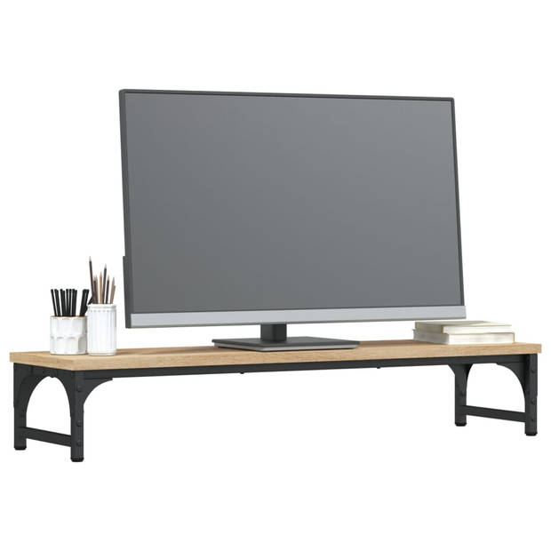 vidaXL Monitorstandaard 85x23x15,5 cm bewerkt hout sonoma eikenkleurig