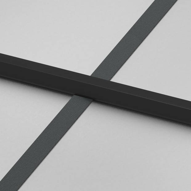 vidaXL Binnendeur smal 93x201,5 cm gehard glas en aluminium zwart