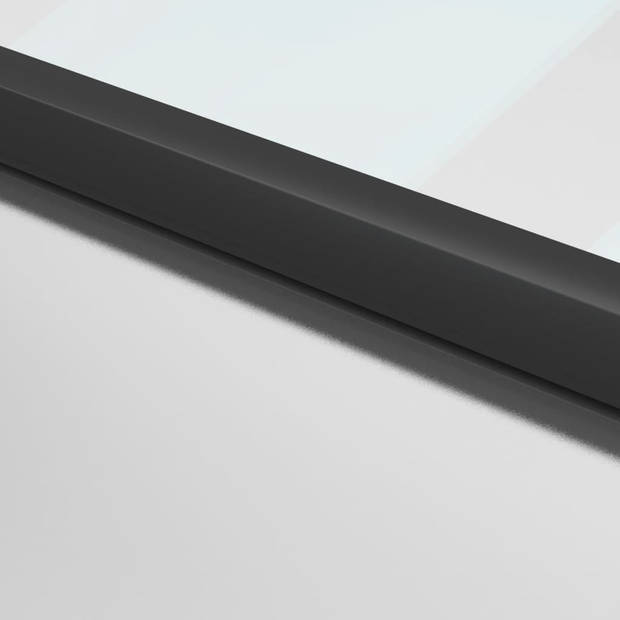 vidaXL Binnendeur smal 83x201,5 cm gehard glas en aluminium zwart
