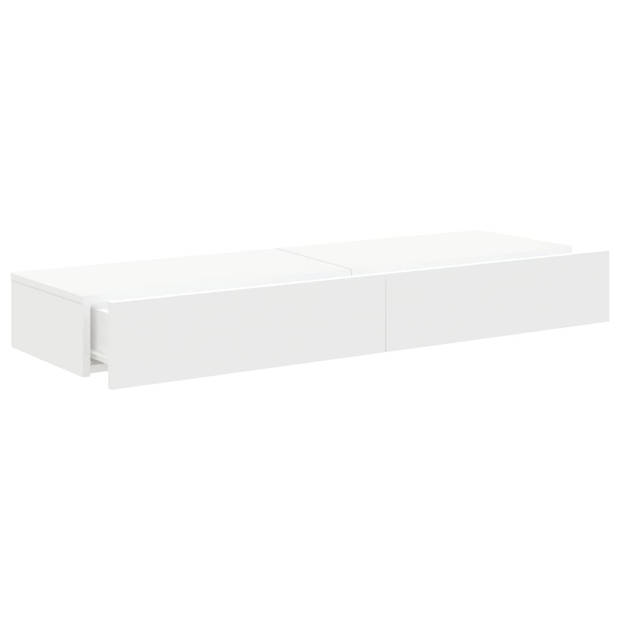 vidaXL Tv-meubelen 2 st met LED-verlichting 60x35x15,5 cm wit