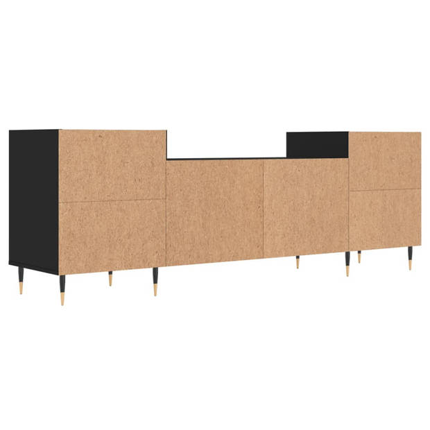 vidaXL Tv-meubel 160x35x55 cm bewerkt hout zwart