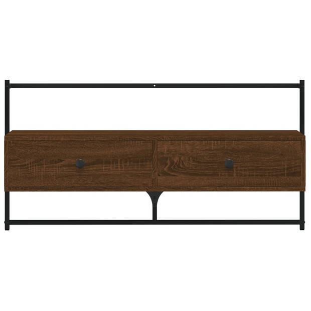 vidaXL Tv-meubel wandgemonteerd 100,5x30x51 cm hout bruin eikenkleur