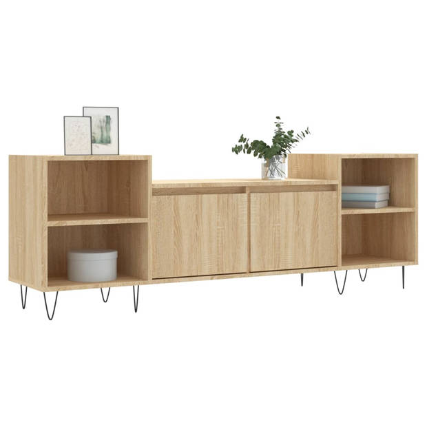 vidaXL Tv-meubel 160x35x55 cm bewerkt hout sonoma eikenkleurig