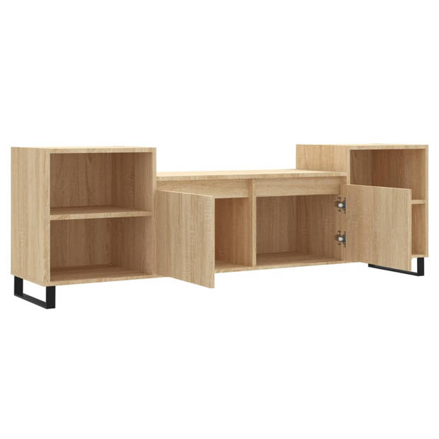 vidaXL Tv-meubel 160x35x55 cm bewerkt hout sonoma eikenkleurig