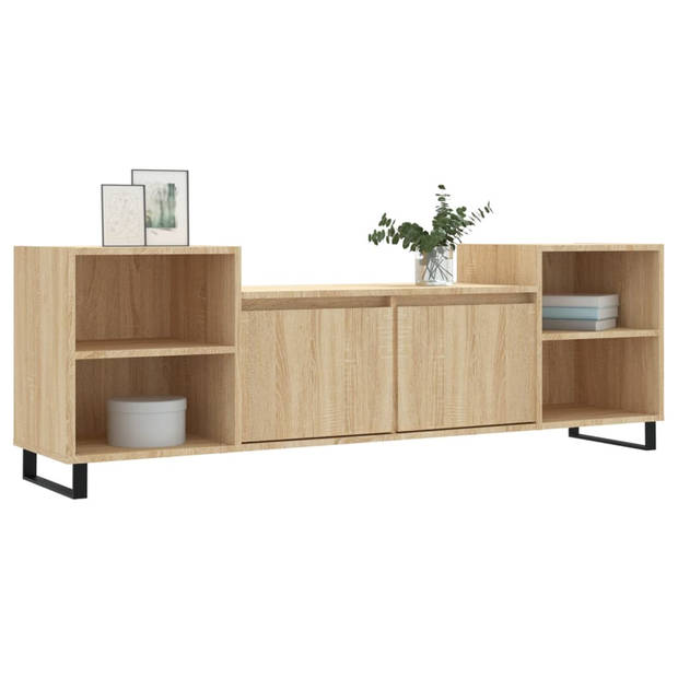 vidaXL Tv-meubel 160x35x55 cm bewerkt hout sonoma eikenkleurig