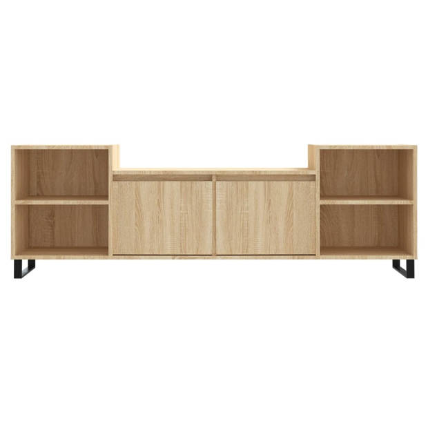 vidaXL Tv-meubel 160x35x55 cm bewerkt hout sonoma eikenkleurig