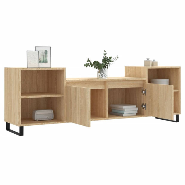 vidaXL Tv-meubel 160x35x55 cm bewerkt hout sonoma eikenkleurig