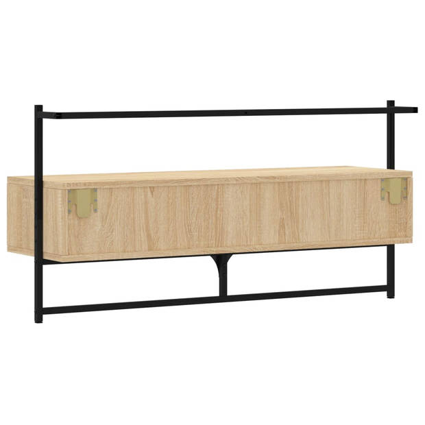 vidaXL Tv-meubel wandgemonteerd 100,5x30x51 cm hout sonoma eikenkleur