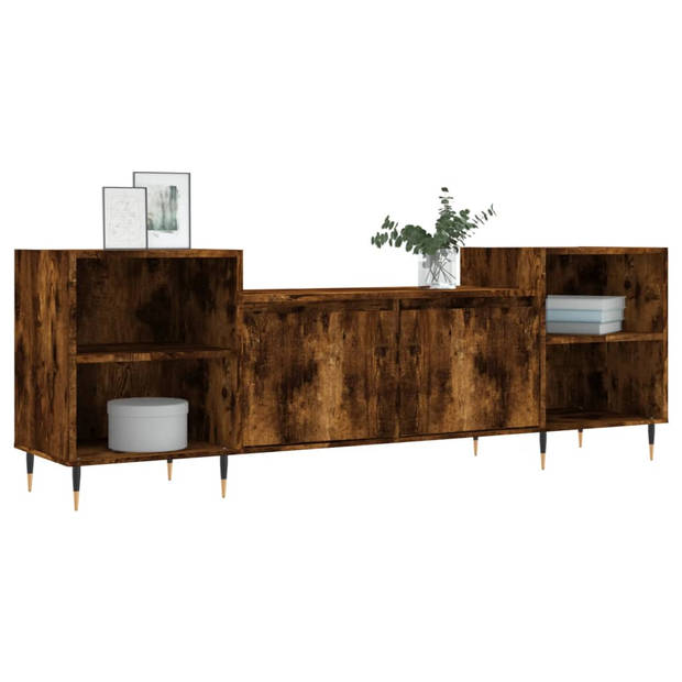 vidaXL Tv-meubel 160x35x55 cm bewerkt hout gerookt eikenkleurig