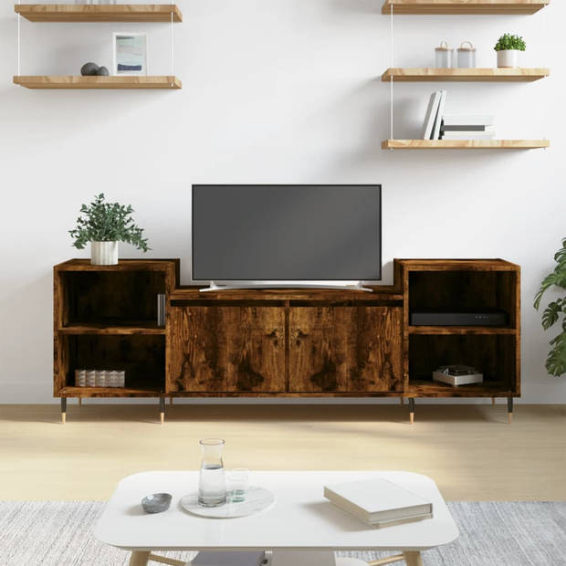 vidaXL Tv-meubel 160x35x55 cm bewerkt hout gerookt eikenkleurig