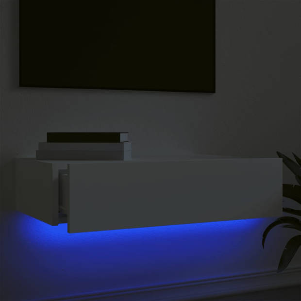 vidaXL Tv-meubel met LED-verlichting 60x35x15,5 cm wit