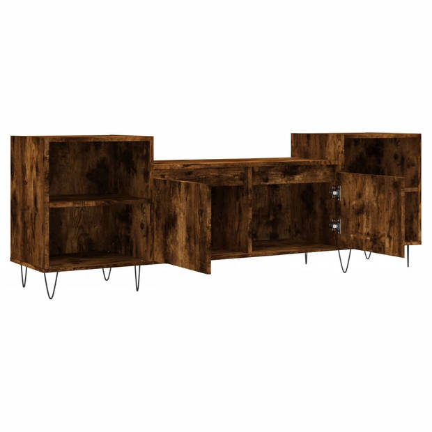 vidaXL Tv-meubel 160x35x55 cm bewerkt hout gerookt eikenkleurig