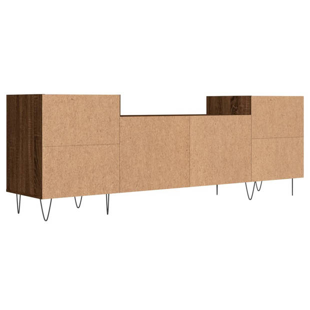 vidaXL Tv-meubel 160x35x55 cm bewerkt hout bruin eikenkleur