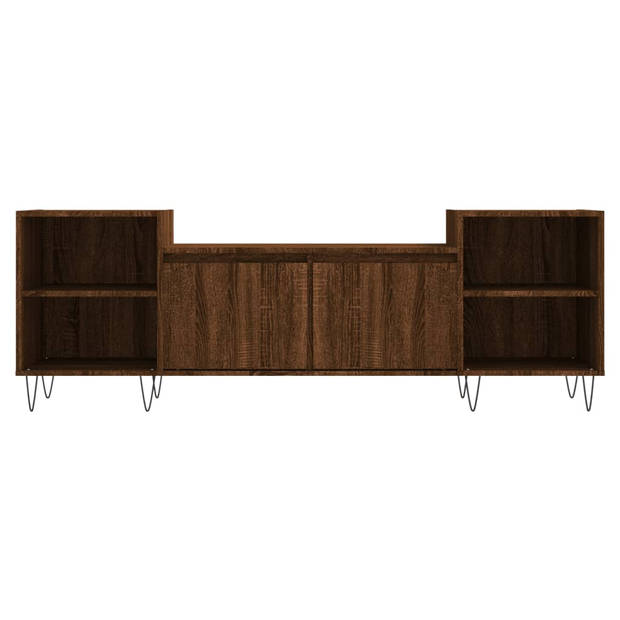 vidaXL Tv-meubel 160x35x55 cm bewerkt hout bruin eikenkleur