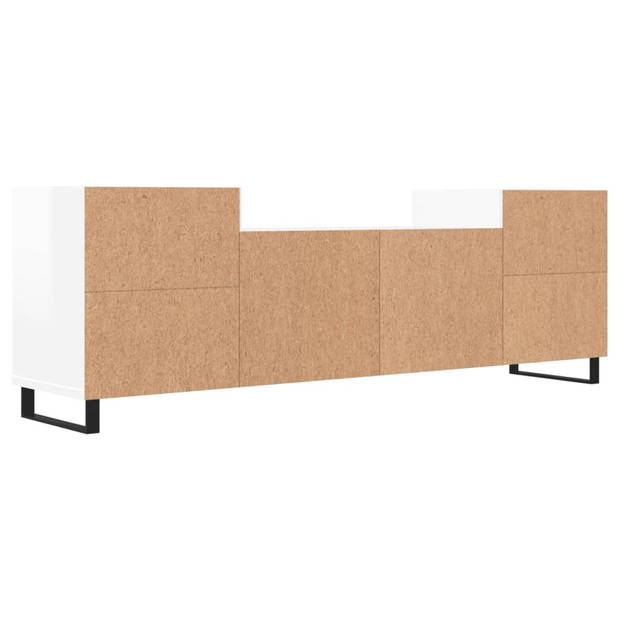 vidaXL Tv-meubel 160x35x55 cm bewerkt hout hoogglans wit