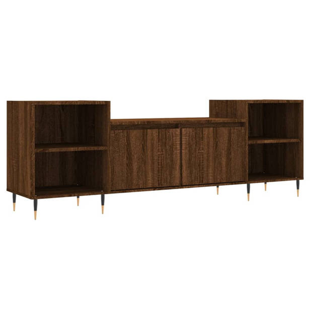 vidaXL Tv-meubel 160x35x55 cm bewerkt hout bruin eikenkleur