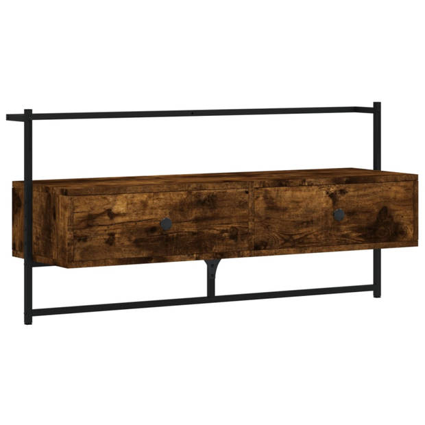 vidaXL Tv-meubel wandgemonteerd 100,5x30x51 cm hout gerookt eikenkleur