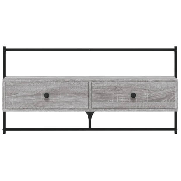 vidaXL Tv-meubel wandgemonteerd 100,5x30x51 cm hout grijs sonoma eiken