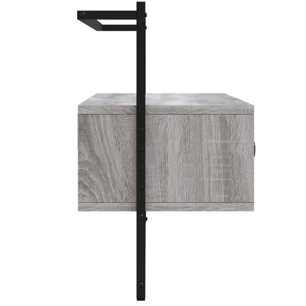 vidaXL Tv-meubel wandgemonteerd 100,5x30x51 cm hout grijs sonoma eiken