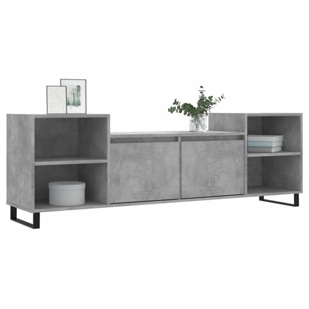 vidaXL Tv-meubel 160x35x55 cm bewerkt hout betongrijs