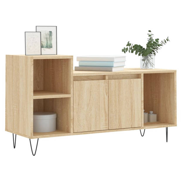 vidaXL Tv-meubel 100x35x55 cm bewerkt hout sonoma eikenkleurig