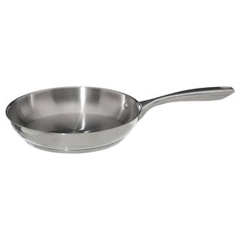 Koekenpan - Alle kookplaten geschikt - zilver - RVS - Dia 26 cm - Koekenpannen