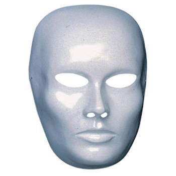 Wit heren gezicht masker - Verkleedmaskers