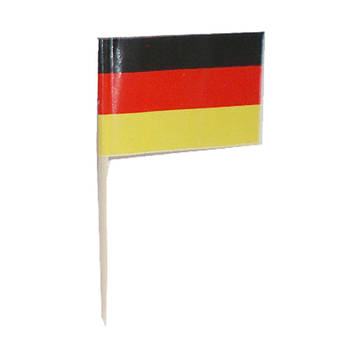 Duitsland vlaggetjes prikkers 100x stuks - Cocktailprikkers