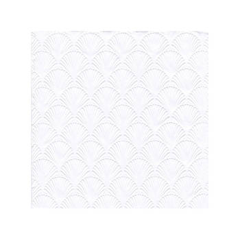 48x Luxe 3-laags servetten met patroon wit 33 x 33 cm - Feestservetten