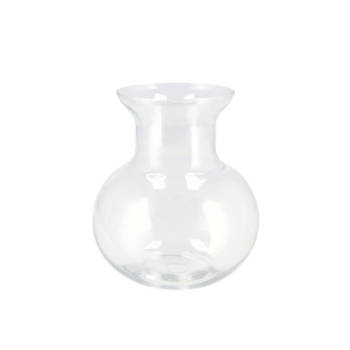 DK Design Bloemenvaas Mira - bol vaas - transparant glas - D16 x H17 cm - Vazen