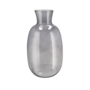 DK Design Bloemenvaas Mira - fles vaas - smoke glas - D21 x H37 cm - Vazen