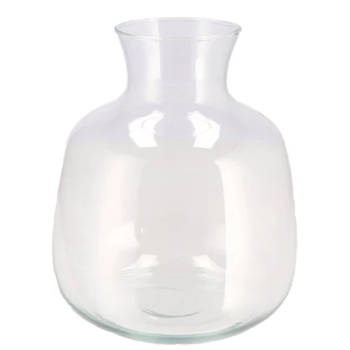 DK Design Bloemenvaas Mira - fles vaas - transparant glas - D24 x H28 cm - Vazen