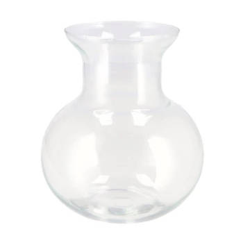DK Design Bloemenvaas Mira - bol vaas - transparant glas - D20 x H21 cm - Vazen