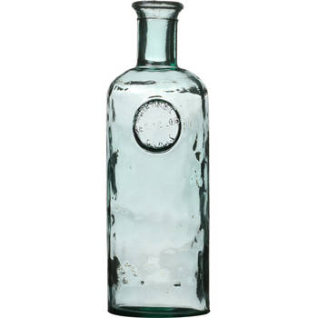 Natural Living Bloemenvaas Olive Bottle - transparant - glas - D13 x H45 cm - Fles vazen - Vazen