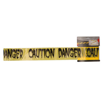 Markeerlint/afzetlint - Caution Danger - 9M - geel/zwart - kunststof - Markeerlinten