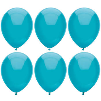 Ballonnen verjaardag/thema feest - 300x stuks - turquoise blauw 29 cm - Ballonnen