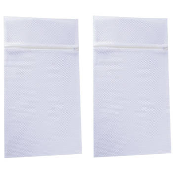 MSV Waszak - kwetsbare kleding wasgoed/waszak - 2x - wit - XL size - 60 x 90 cm - Waszakken