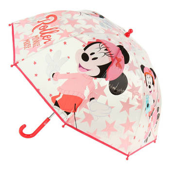 Disney Minnie Mouse paraplu - roze - D71 cm - voor kinderen - Paraplu's