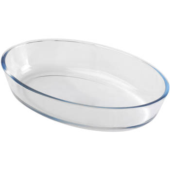 Chef Traiteur Ovenschaal van borosilicaat glas - ovaal - 0.7 Liter - 21 x 14 x 5 cm - Ovenschalen