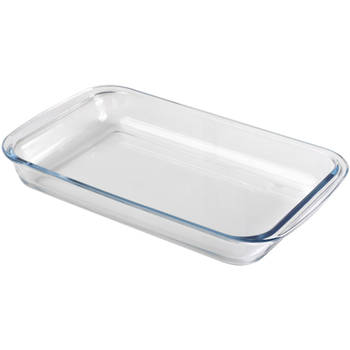 Chef Traiteur Ovenschaal van borosilicaat glas - rechthoek - 3 Liter - 39 x 23 x 5 cm - Ovenschalen