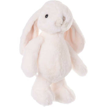 Bukowski pluche konijn knuffeldier - wit - staand - 25 cm - Knuffel huisdieren