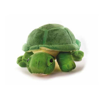 Inware pluche schildpad knuffeldier - groen - staand - 53 cm - Knuffeldier